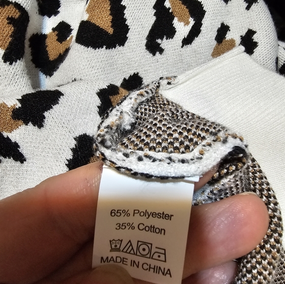 2/$20 Miss Sparkling S Cheetah Sweater - Picture 6 of 7